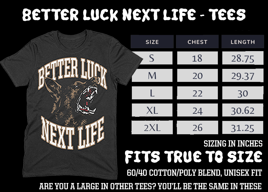 BETTER LUCK NEXT LIFE "STRIKE FIRST" REVERSE COLOURWAY (White/Teal)