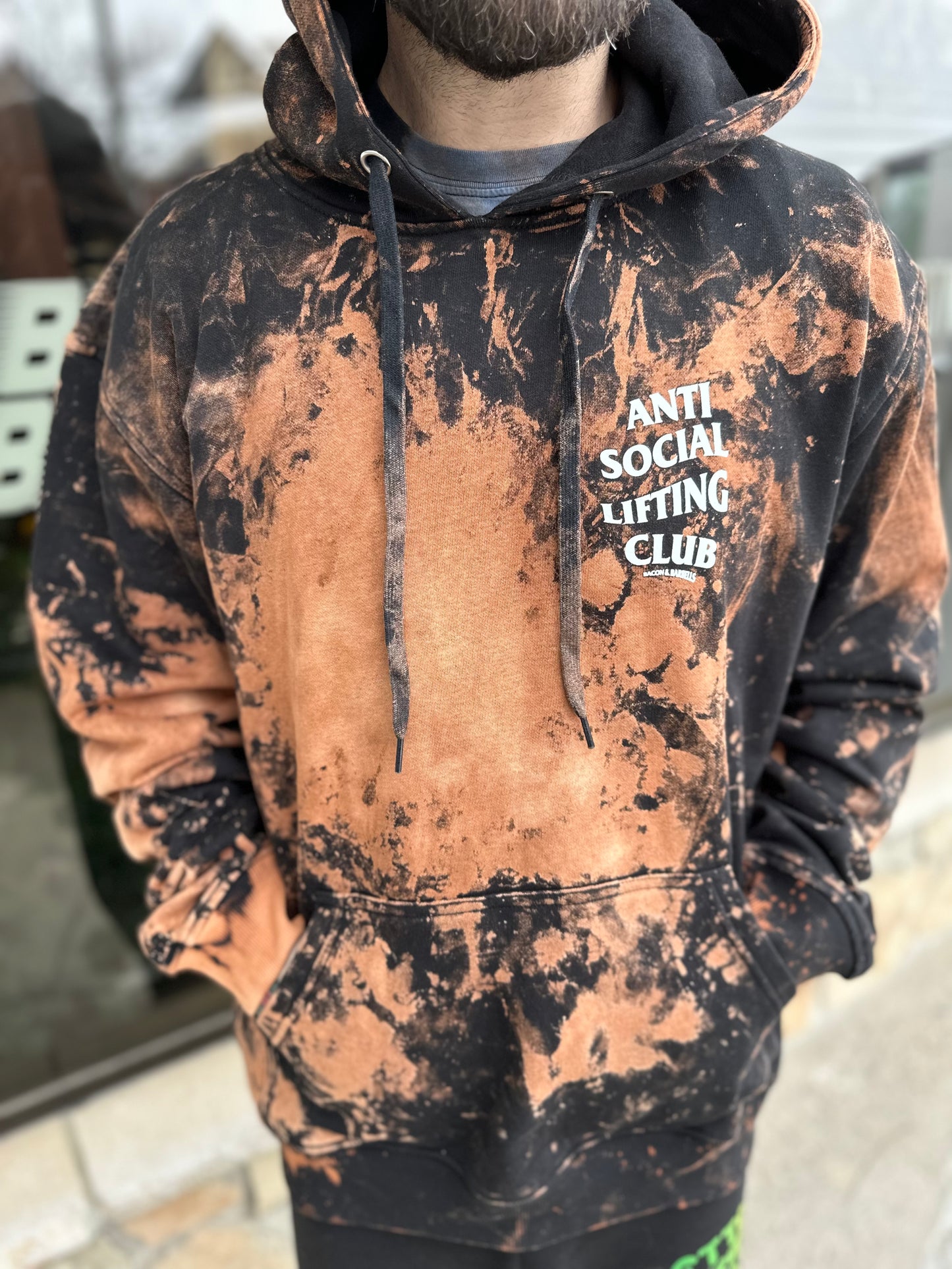 ANTI SOCIAL LIFTING CLUB BLEACHED Hoodie (Bleached/Black/White)