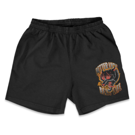 BETTER LUCK NEXT LIFE "FLAME PANTHER" 4.5" PERFORMANCE SHORTIES (Black/Multi)