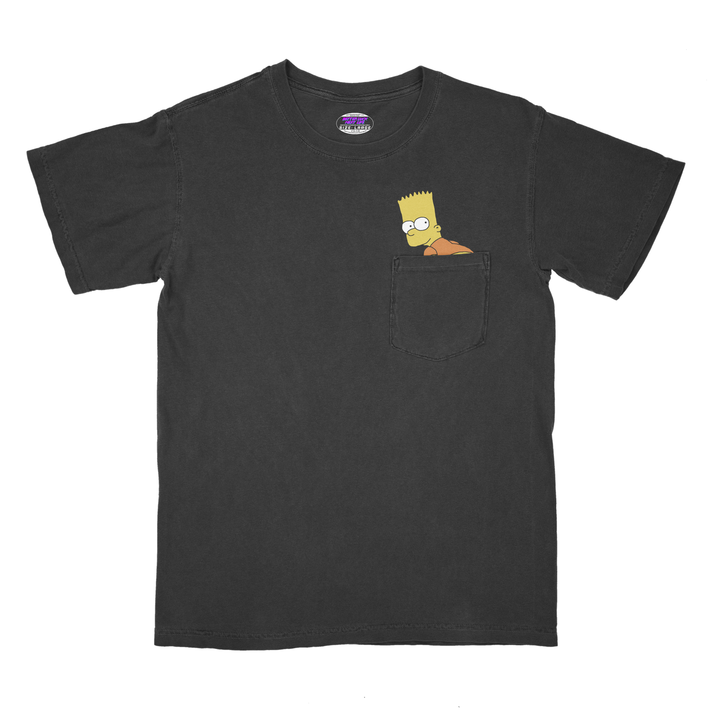 BETTER LUCK NEXT LIFE "MOON" POCKET TEE (Black/Multi)