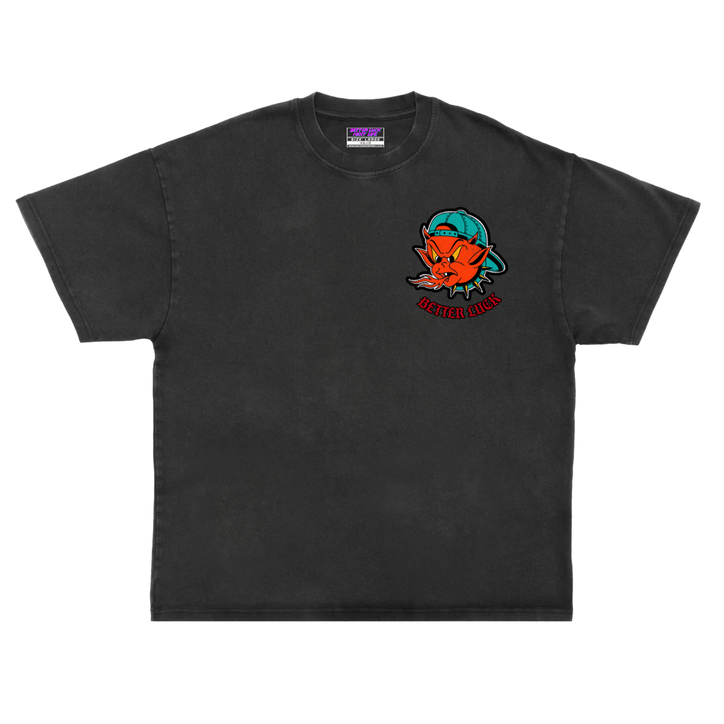 BETTER LUCK NEXT LIFE "LIL HELLRAISER" HEAVYWEIGHT OVERSIZED TEE (Acid Wash/Multi)