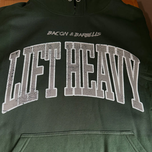 COLLEGIATE RETRO HOODIE (Forest Green/Multi)