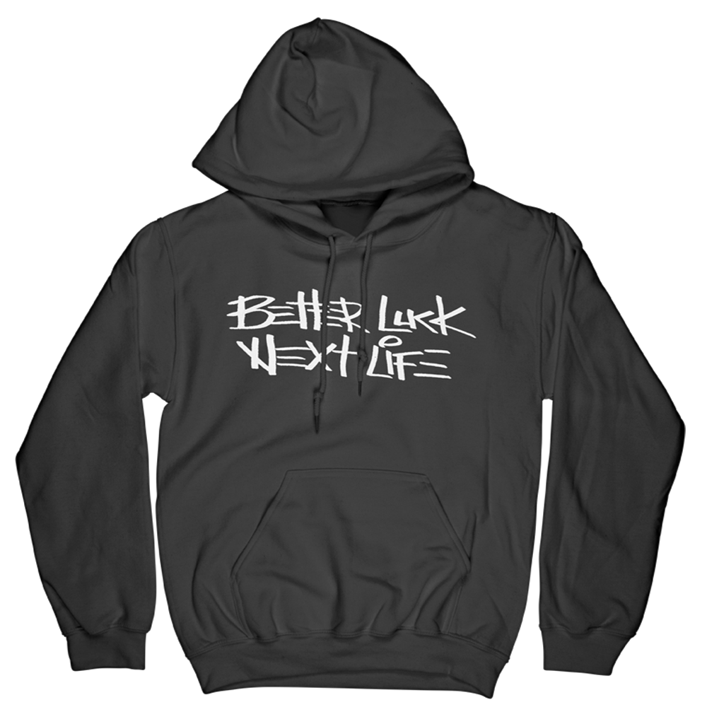 BETTER LUCK NEXT LIFE "NAME/SNAKES" HOODIE (Black/White)