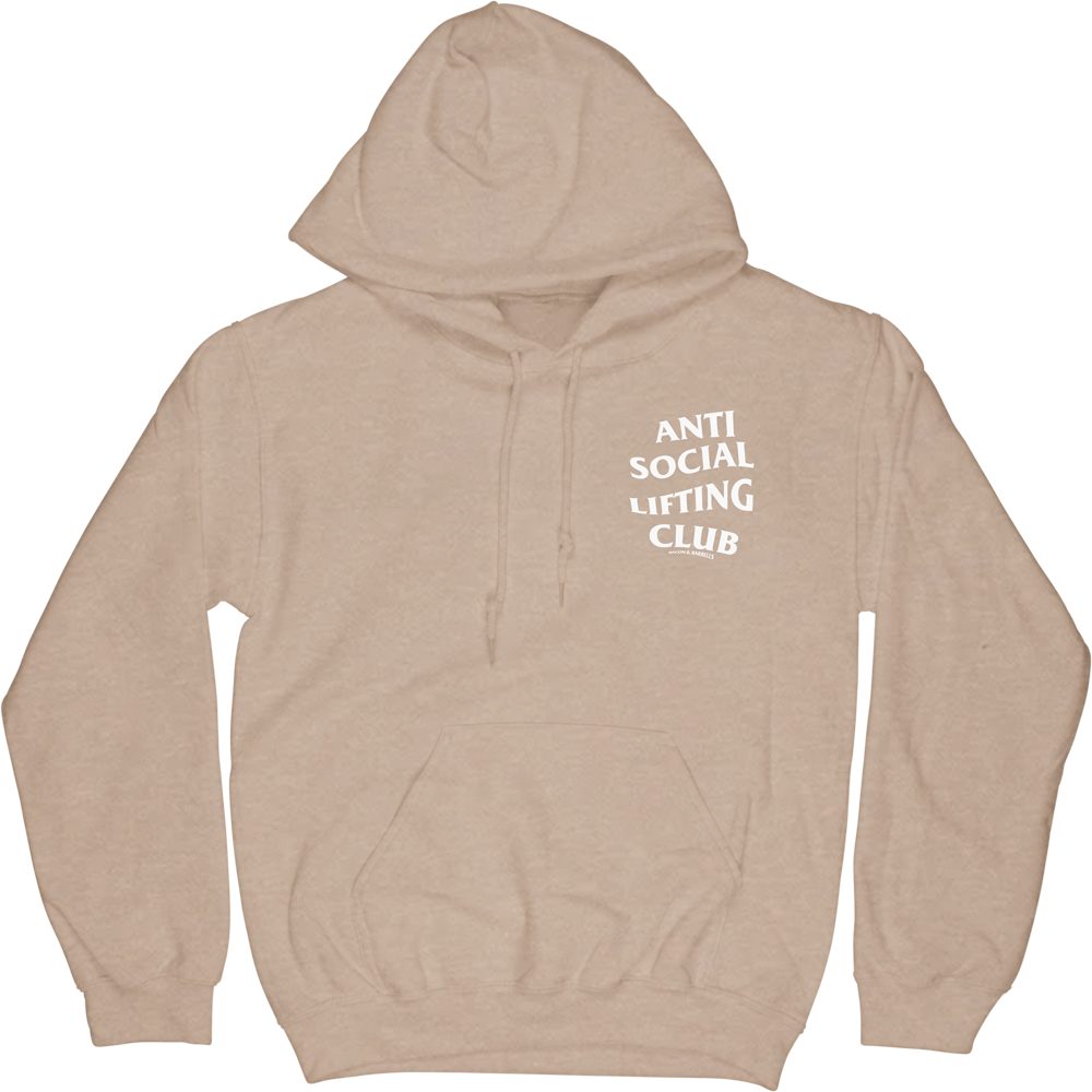 ANTI SOCIAL LIFTING CLUB Hoodie (Tan/White)