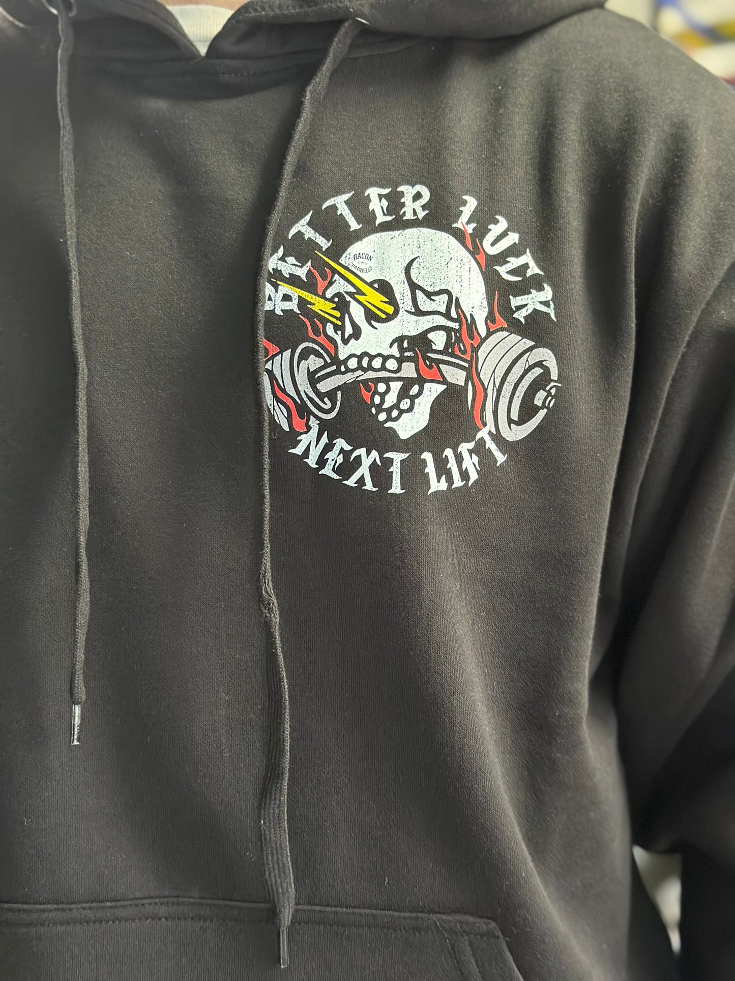 "BETTER LUCK NEXT LIFT" HEAVYWEIGHT HOODIE (Black/White/Red/Grey)