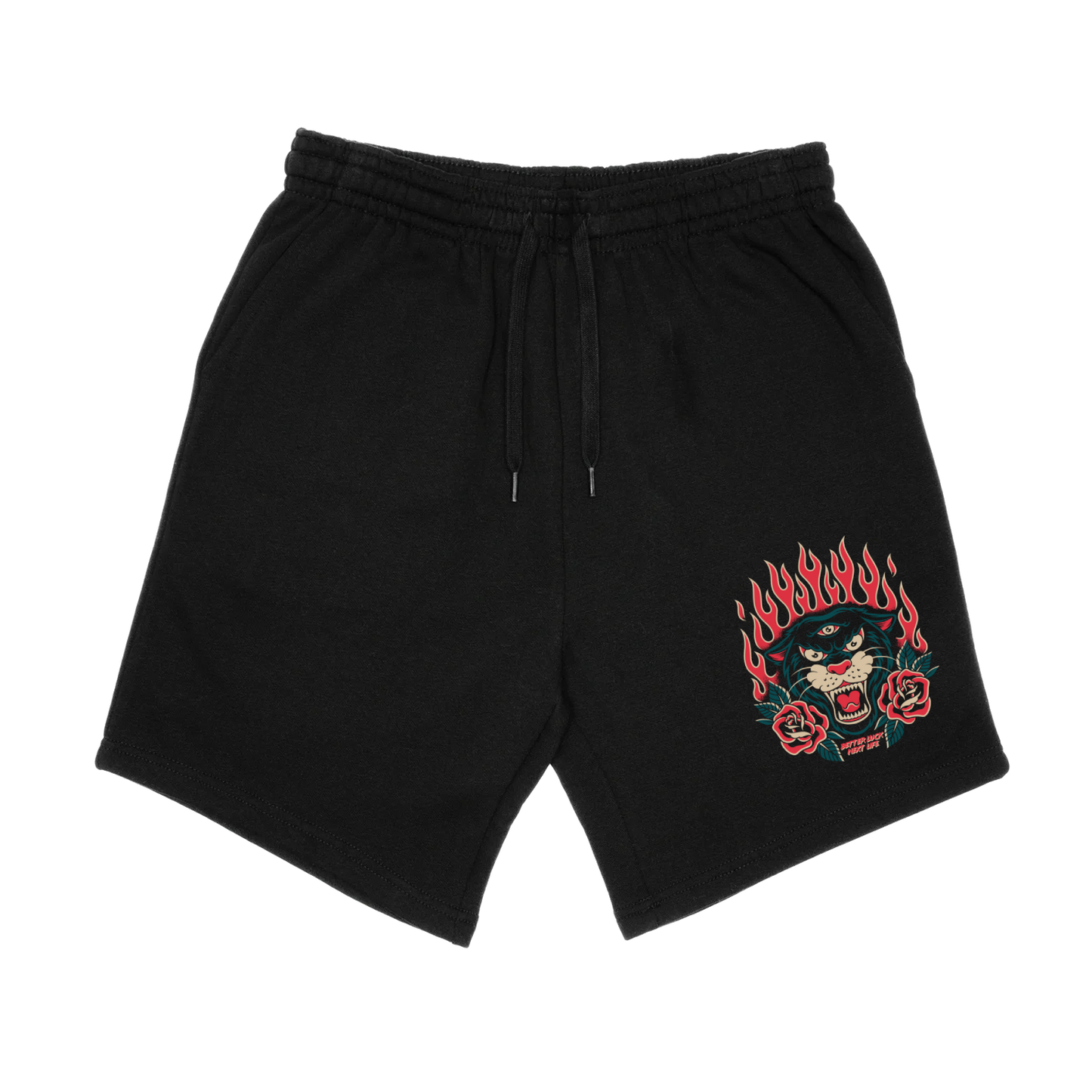 BETTER LUCK NEXT LIFE "3 EYES" COTTON SHORTS (Black/Multi)