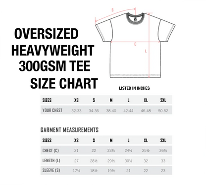 ANTI SOCIAL LIFTING CLUB OVERSIZED HEAVYWEIGHT TEE (Black/White)