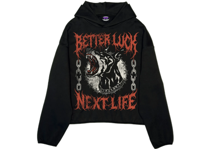BETTER LUCK NEXT LIFE "UNCHAINED" TECH-FLEECE HOODIE (Black/Multi)