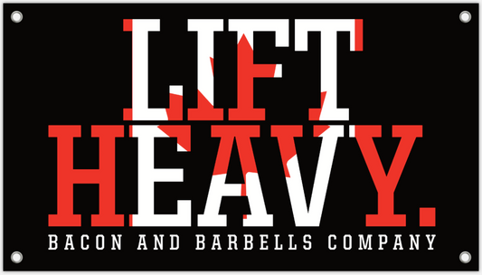 LIFT HEAVY CANADA Gym Banner (Black/Red/White)
