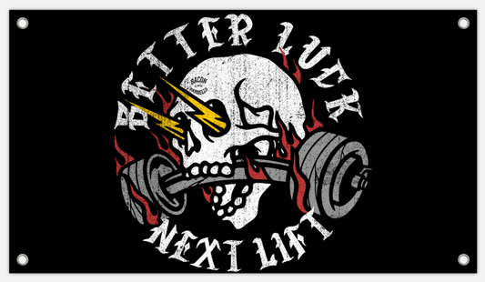 BETTER LUCK NEXT LIFT Gym Banner (Black/Multi)