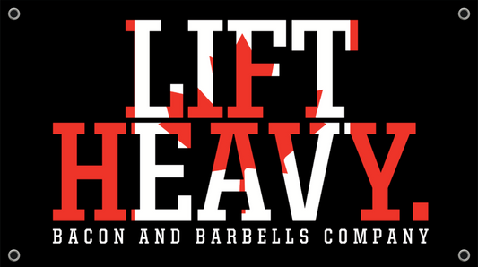 LIFT HEAVY "CANADA" Gym Banner (Black/Red/White)