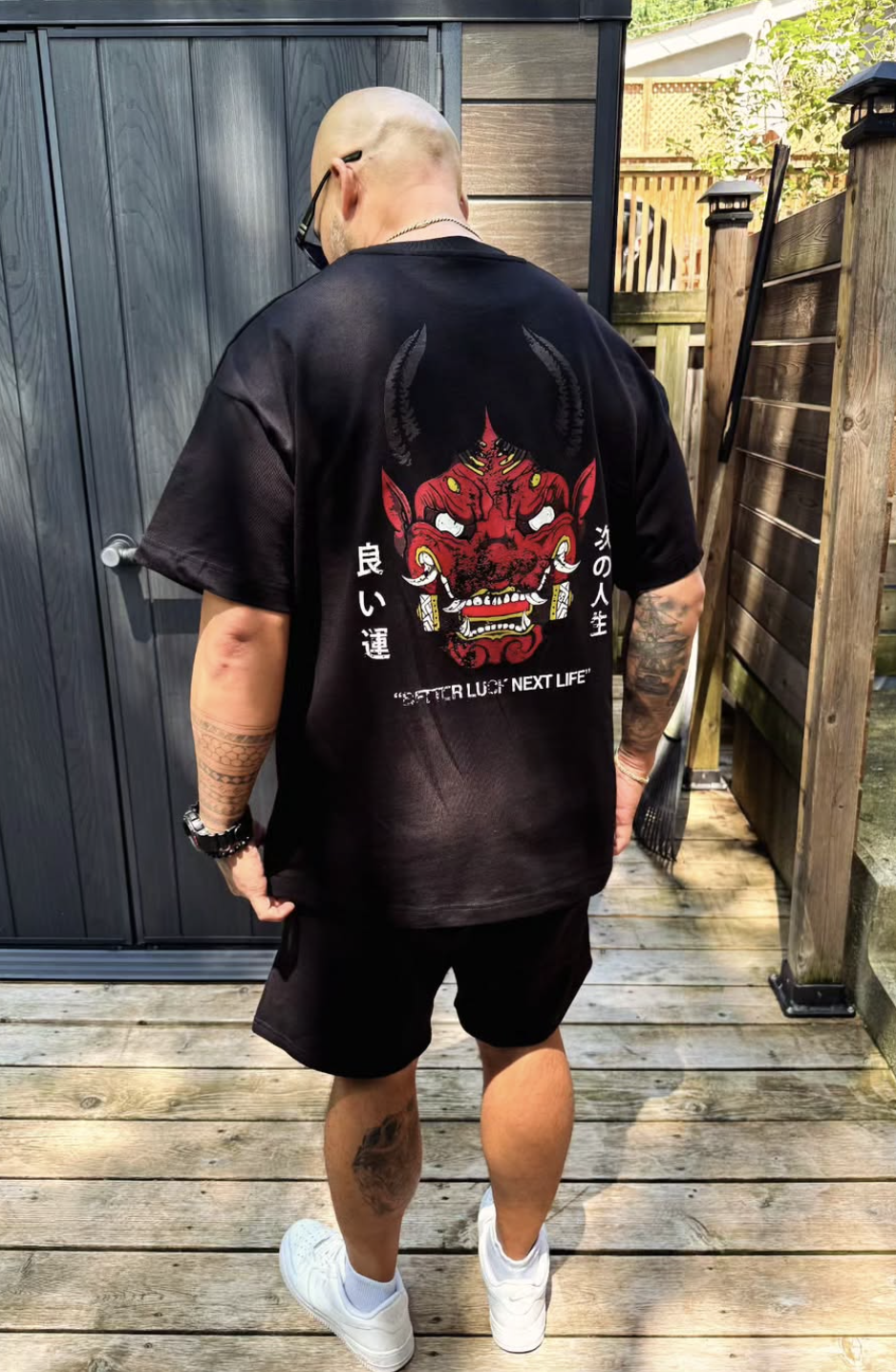 BETTER LUCK NEXT LIFE "HANNYA" HEAVYWEIGHT OVERSIZED TEE (Black/Multi)