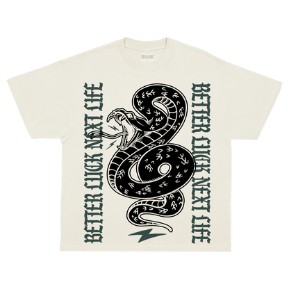 BETTER LUCK NEXT LIFE "SNAKEBITE" HEAVYWEIGHT OVERSIZED TEE (3 COLOR OPTIONS)
