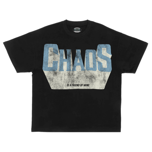 BETTER LUCK NEXT LIFE "CHAOS IS A FRIEND OF MINE" HEAVYWEIGHT OVERSIZED TEE (Black/Multi)