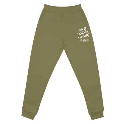 ANTI SOCIAL LIFTING CLUB JOGGERS (Army Green/White)