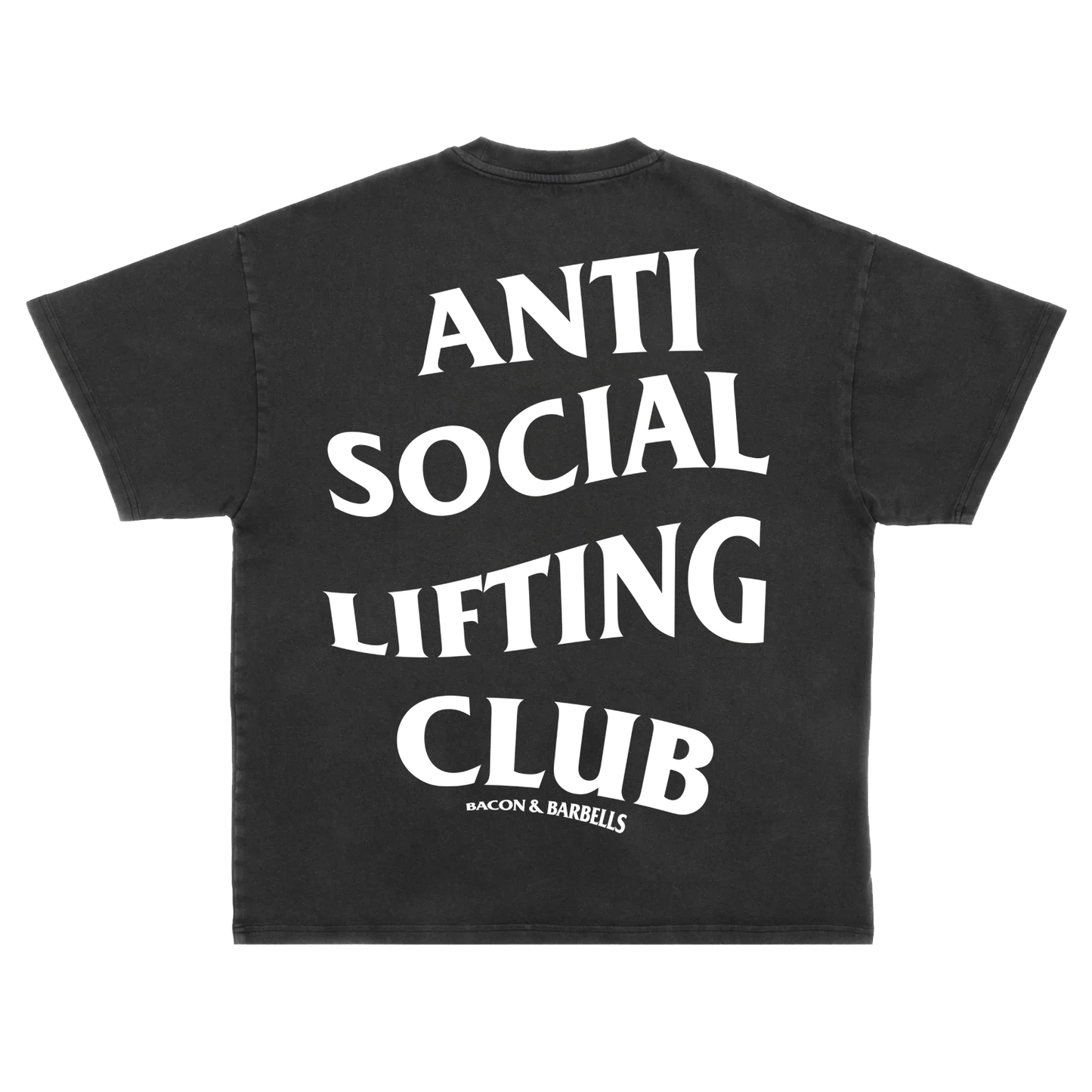 ANTI SOCIAL LIFTING CLUB HEAVYWEIGHT OVERSIZED TEE (Acid Wash/White)