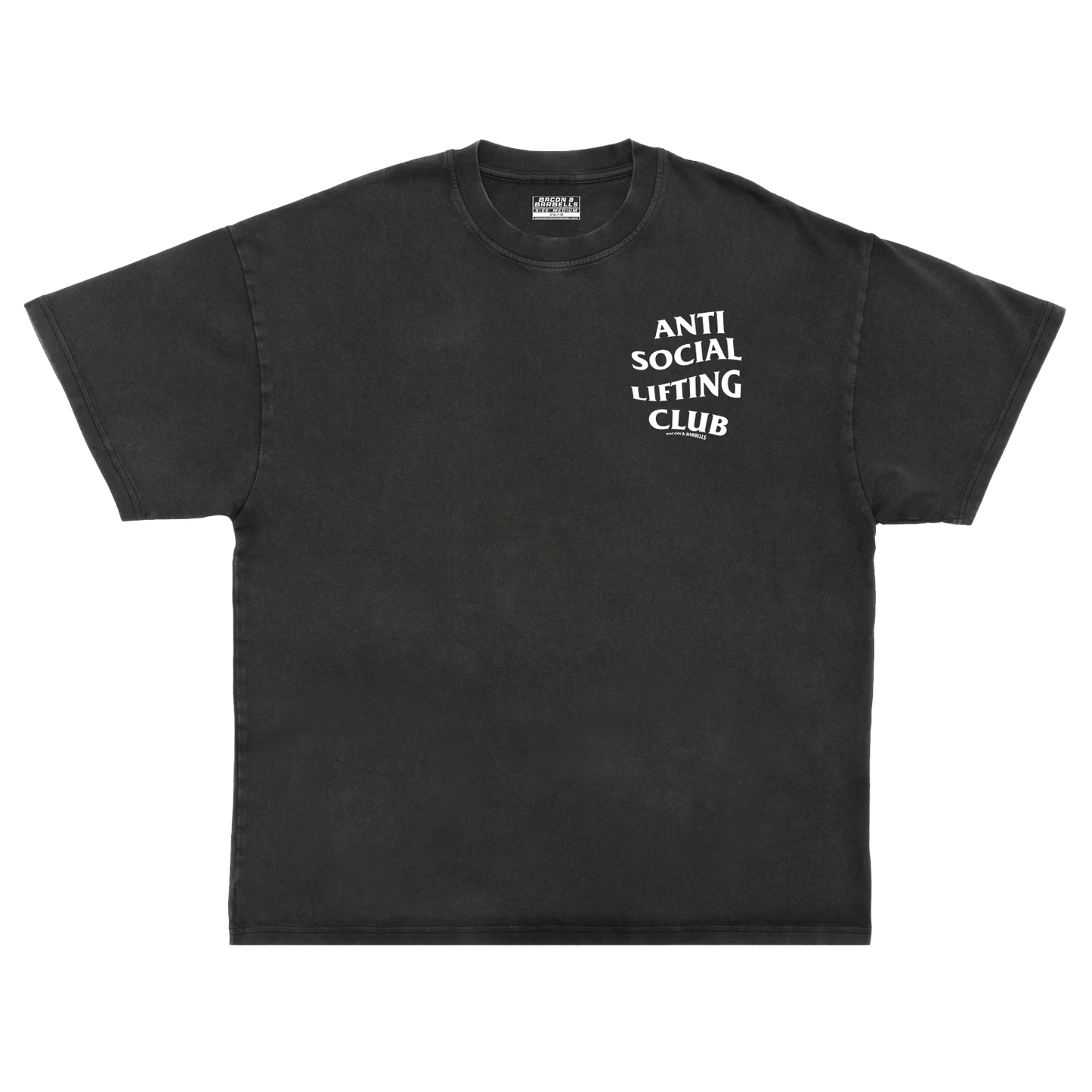 ANTI SOCIAL LIFTING CLUB HEAVYWEIGHT OVERSIZED TEE (Black/White)