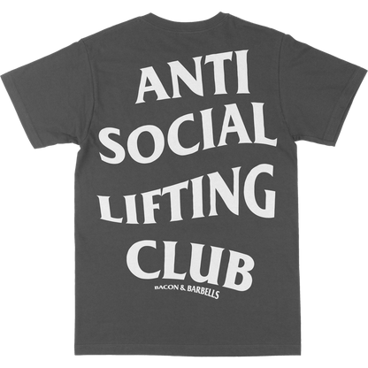 ANTI SOCIAL LIFTING CLUB "RELAXED FIT" TEE (Vintage Black/White)