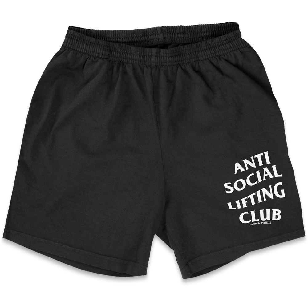 ANTI SOCIAL LIFTING CLUB 4.5" INSEAM SHORTIES (Black/White)