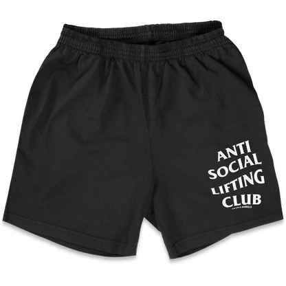 ANTI SOCIAL LIFTING CLUB 4.5" INSEAM SHORTIES (Black/White)