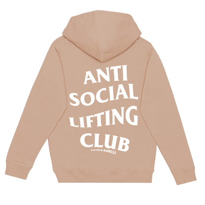 ANTI SOCIAL LIFTING CLUB Hoodie (Tan/White)