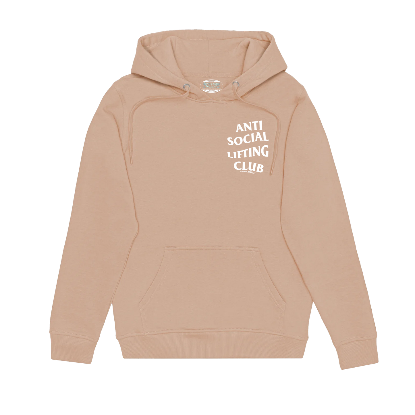 ANTI SOCIAL LIFTING CLUB Hoodie (Tan/White)