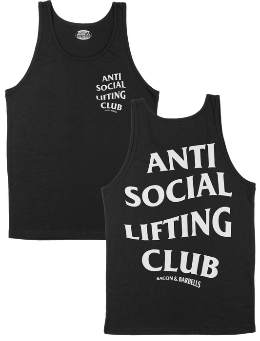 ANTI SOCIAL LIFTING CLUB TANK TOP (Black/White)