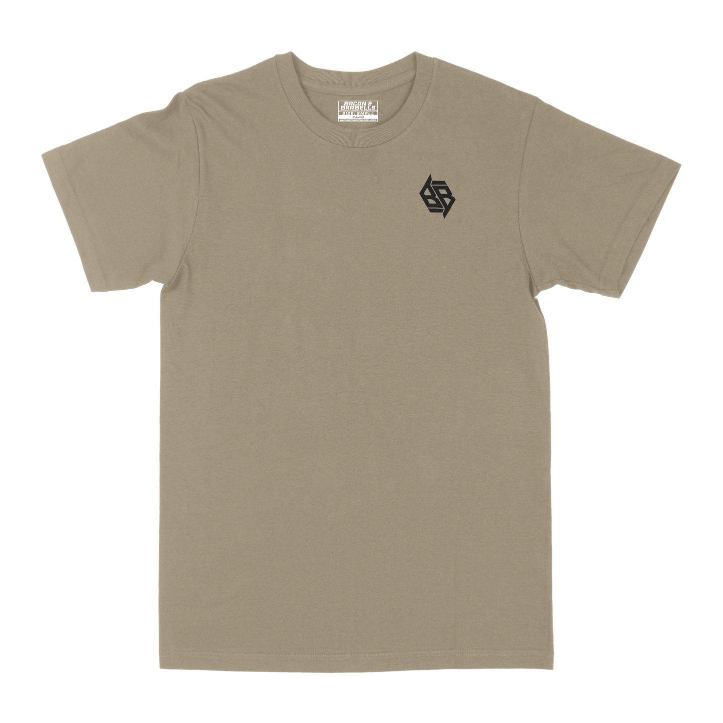 THE "B/B STAPLE" TEE (Heathered Tan/Black)