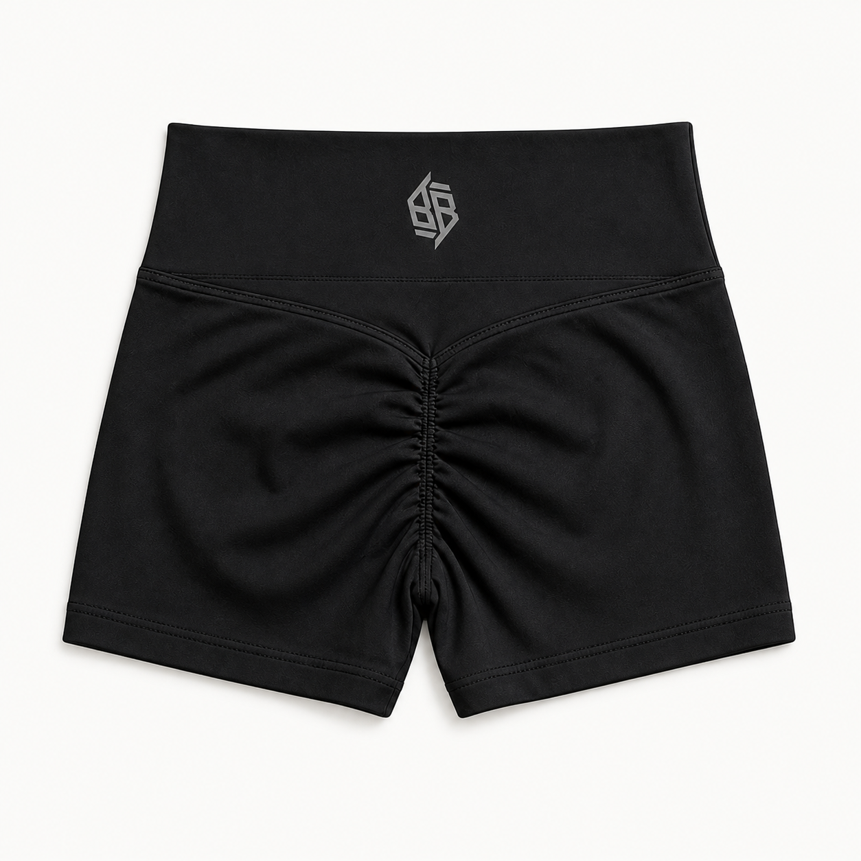 "B/B STAPLE" High Waisted Seamless Athletic Shorts (Multi/3M Reflective)