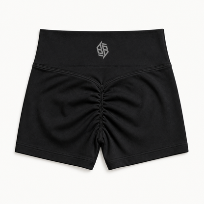 "B/B STAPLE" High Waisted Seamless Athletic Shorts (Multi/3M Reflective)