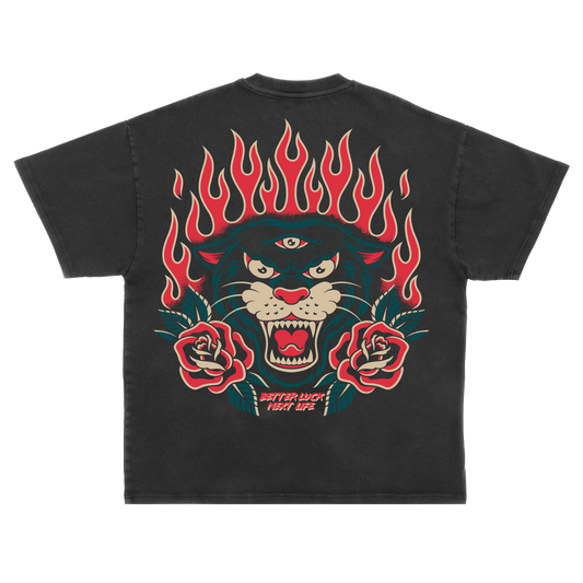 BETTER LUCK NEXT LIFE "3 EYES" OVERSIZED HEAVYWEIGHT TEE (Acid Wash/Multi)