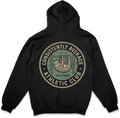 CONSISTENTLY AVERAGE LIFTING CLUB HOODIE (Black/Sloth)