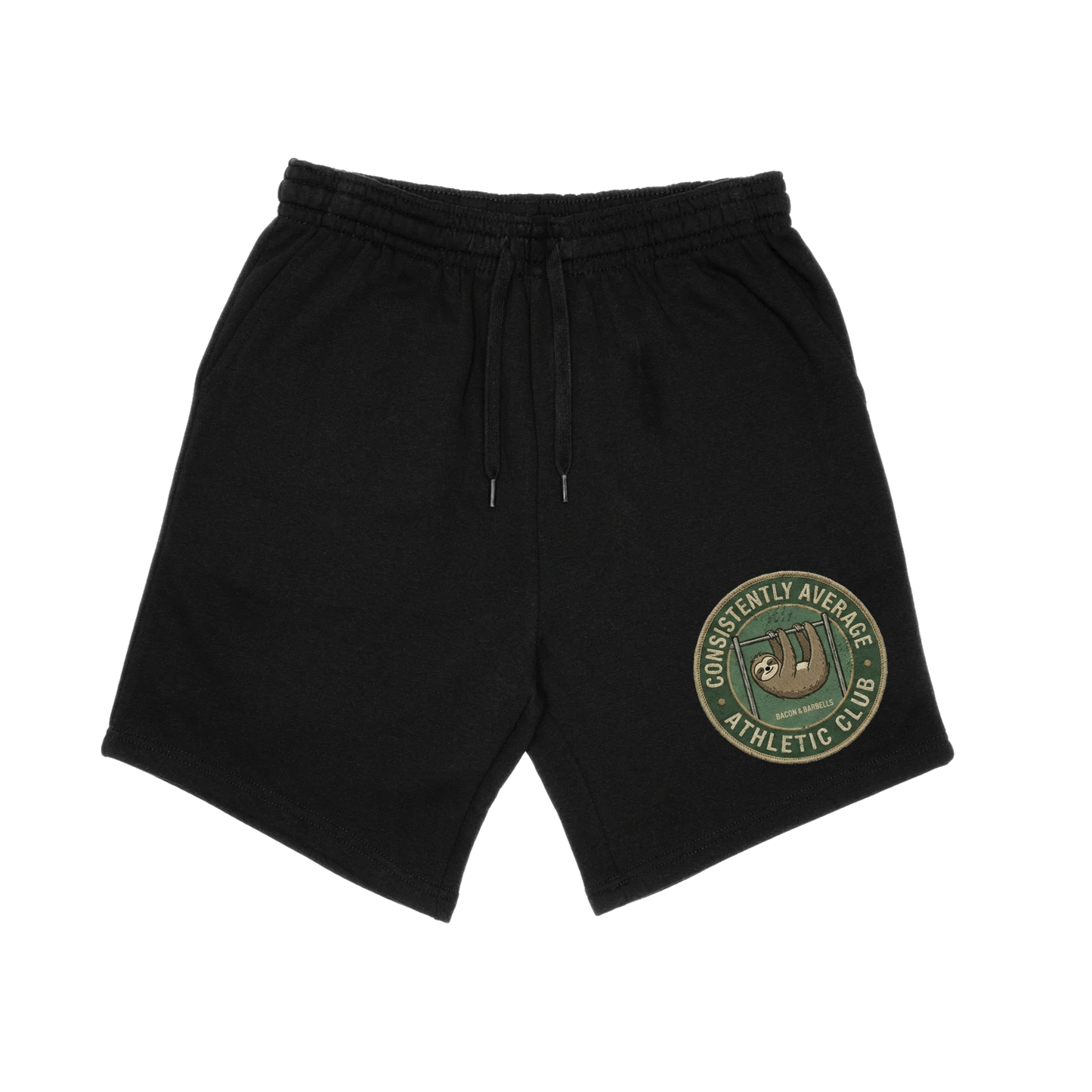 CONSISTENTLY AVERAGE LIFTING CLUB 7" INSEAM COTTON SHORTS (Black/Multi)
