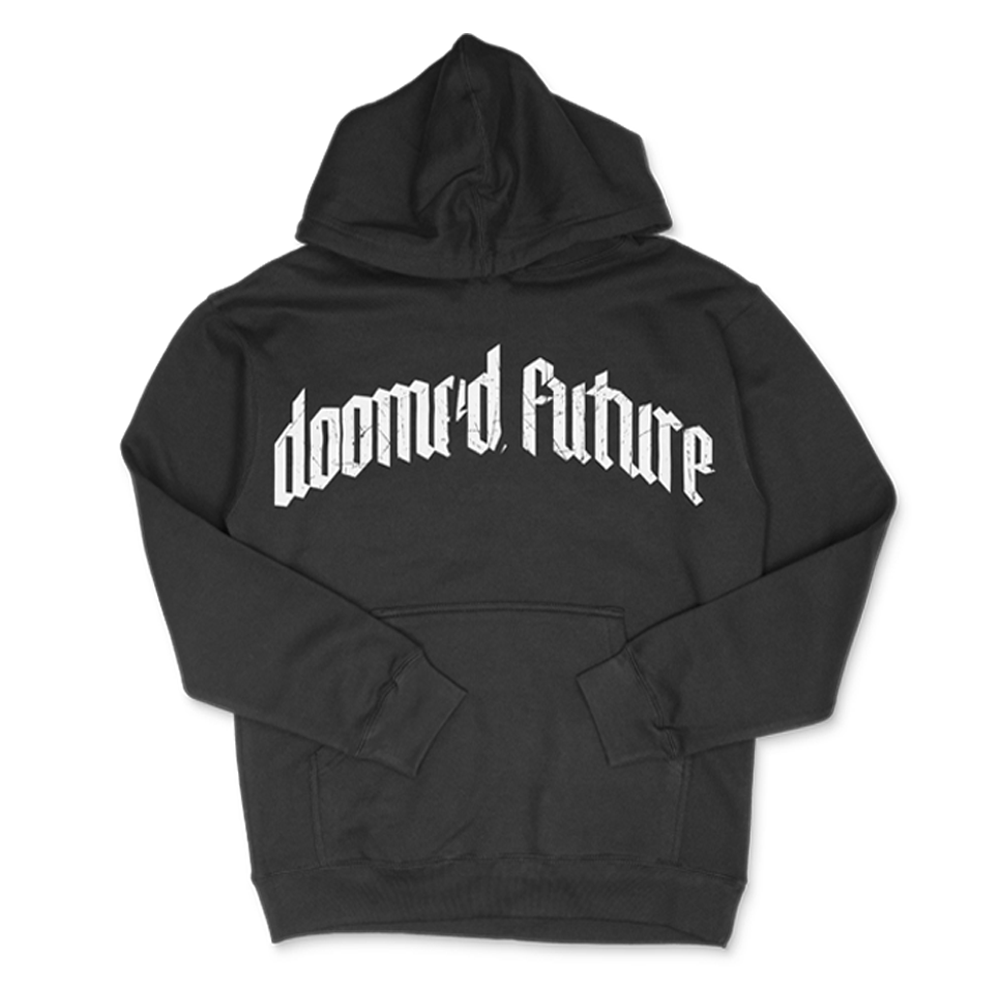 BETTER LUCK NEXT LIFE "DOOMED FUTURE" HEAVYWEIGHT HOODIE (Black/White)