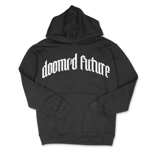 BETTER LUCK NEXT LIFE "DOOMED FUTURE" HEAVYWEIGHT HOODIE (Black/White)