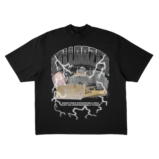 BETTER LUCK NEXT LIFE "KILLDOZER" TEE (Black/Komatsu)