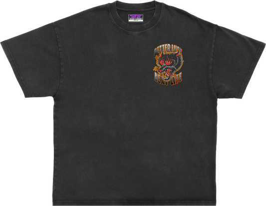 BETTER LUCK NEXT LIFE "SLOW BURN" OVERSIZED HEAVYWEIGHT TEE (Acid Wash/Multi)