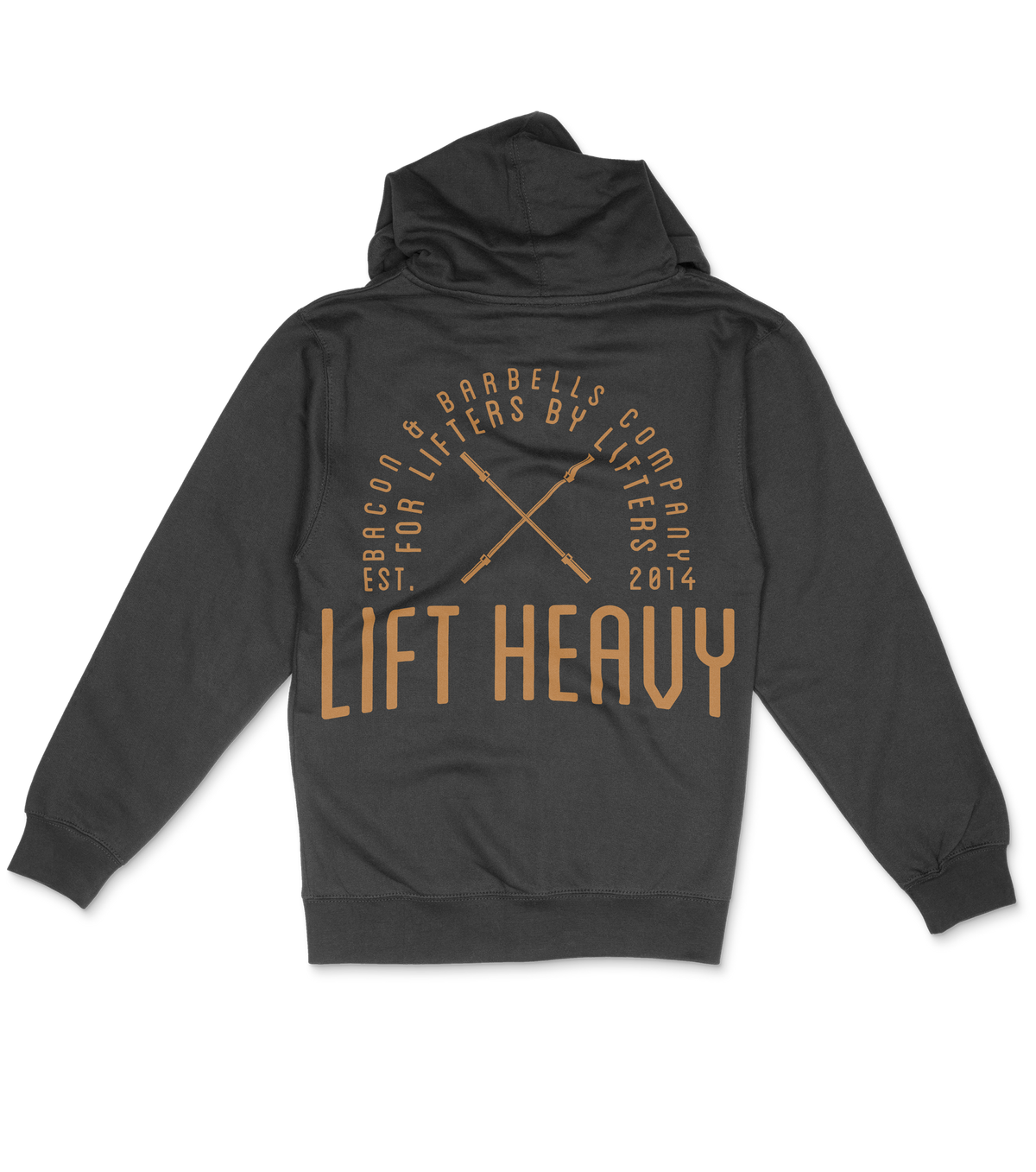 FOR LIFTERS // BY LIFTERS ZIP-UP HOODIE (Black/Rust)