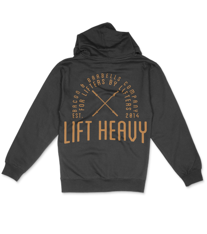 FOR LIFTERS // BY LIFTERS ZIP-UP HOODIE (Black/Rust)