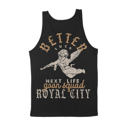 BETTER LUCK NEXT LIFE "GOON SQUAD" TANK TOP (Black/White/Rust)