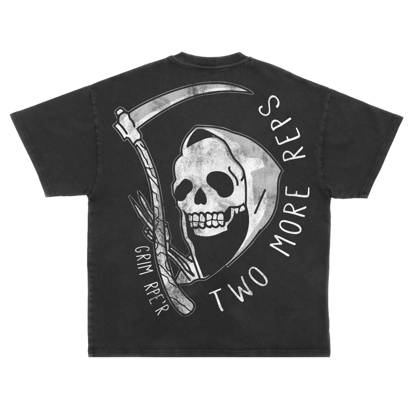 GRIM RPE'R OVERSIZED HEAVYWEIGHT TEE (Acid Wash/White)