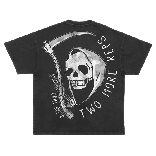 GRIM RPE'R OVERSIZED HEAVYWEIGHT TEE (Acid Wash/White)