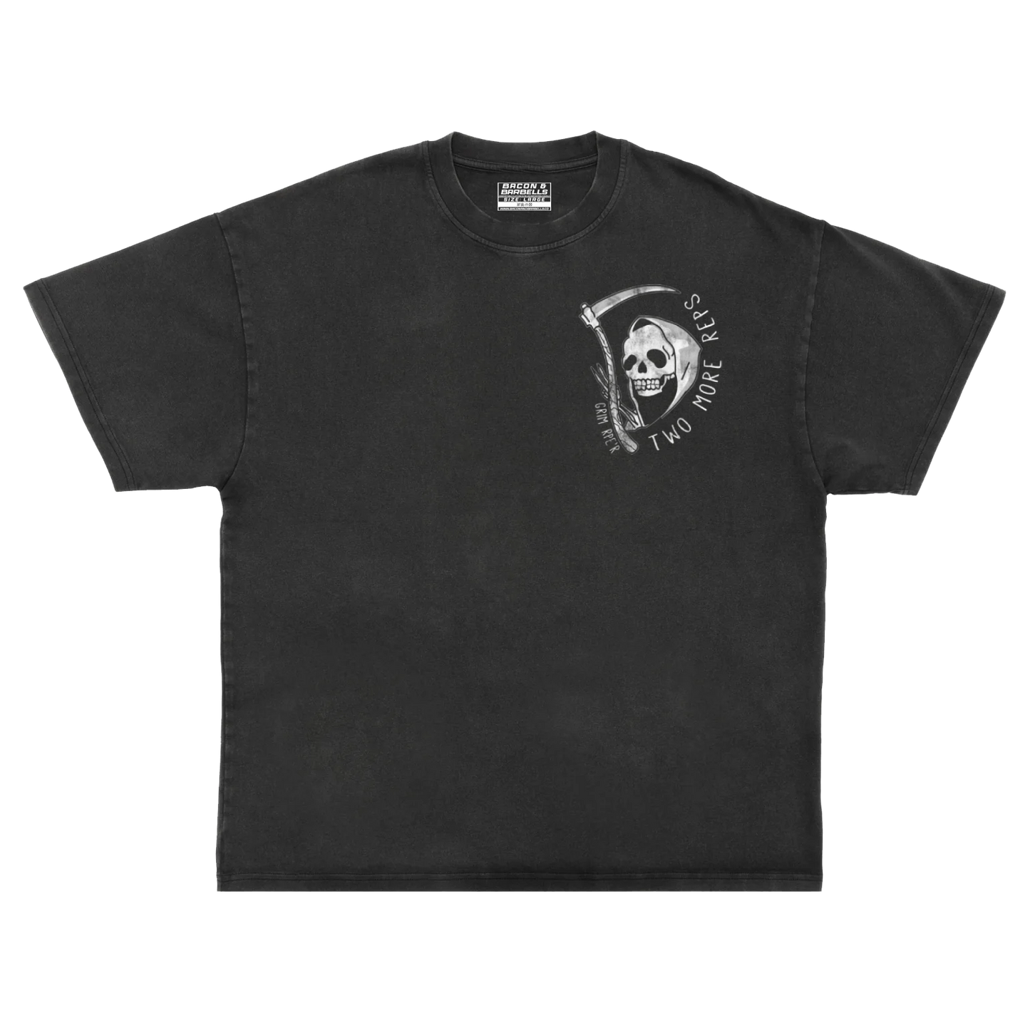 GRIM RPE'R OVERSIZED HEAVYWEIGHT TEE (Acid Wash/White)