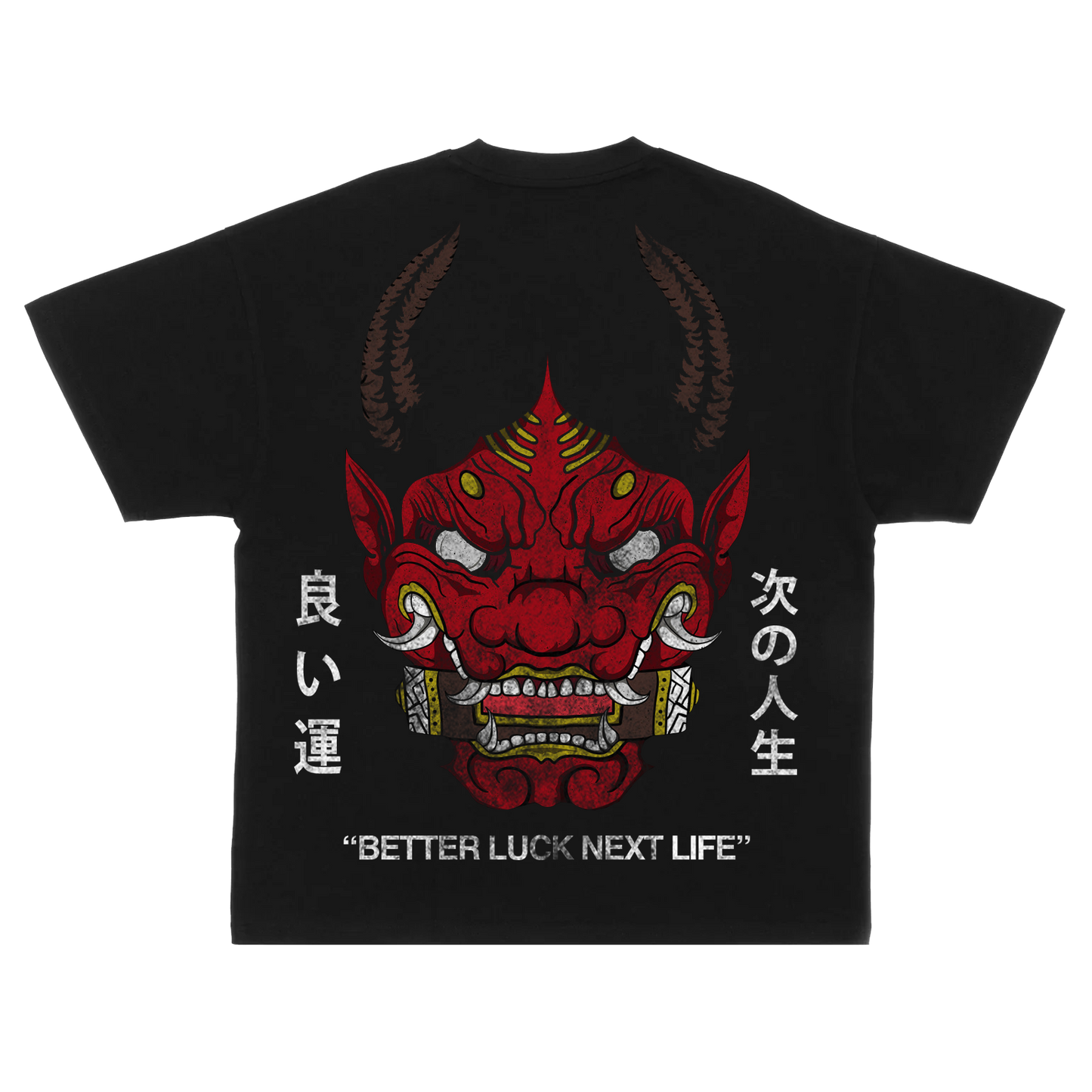 BETTER LUCK NEXT LIFE "HANNYA" HEAVYWEIGHT OVERSIZED TEE (Black/Multi)