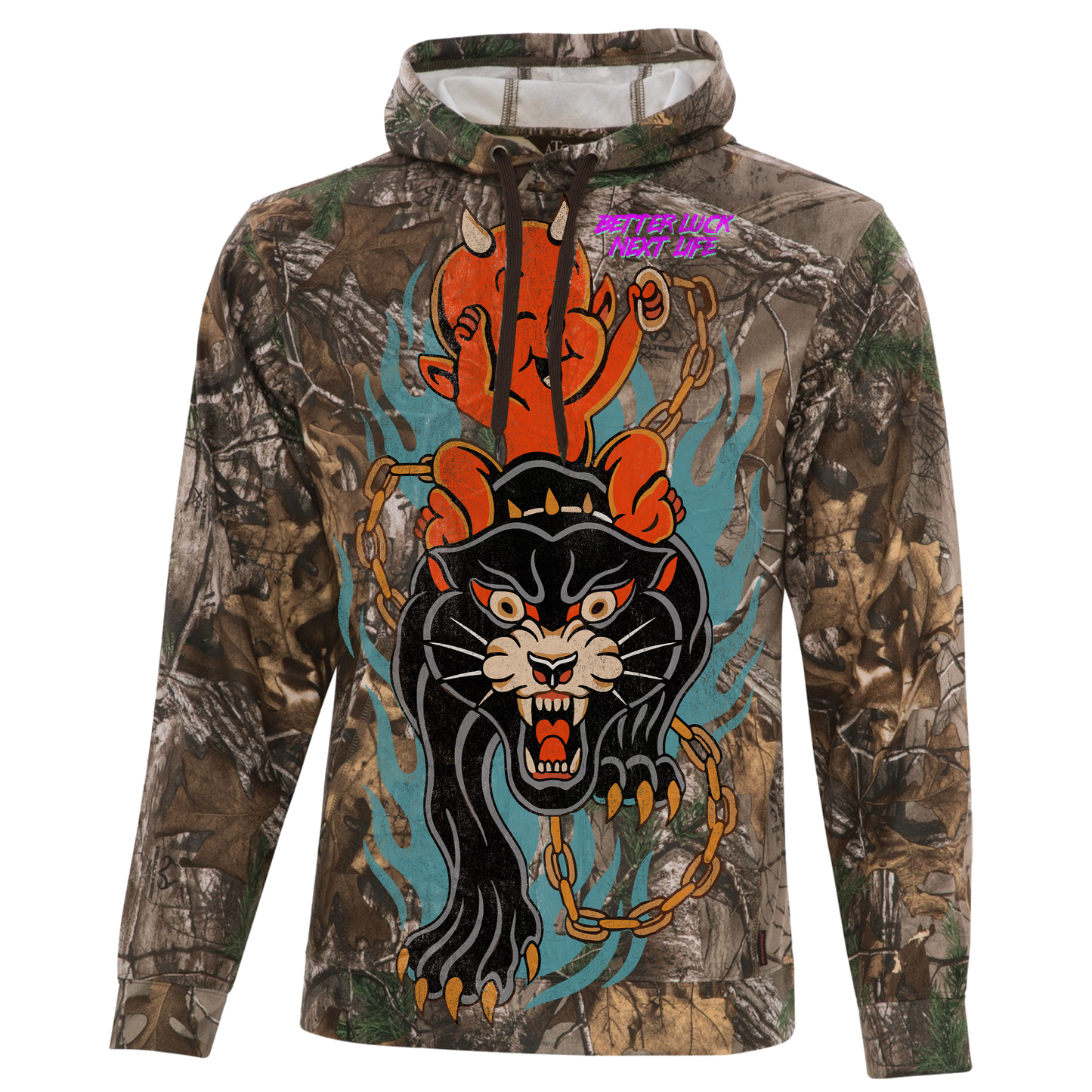 BETTER LUCK NEXT LIFE "HELLBENT" REALTREE® DRY-TECH PERFORMANCE HOODIE (Camo/Multi)