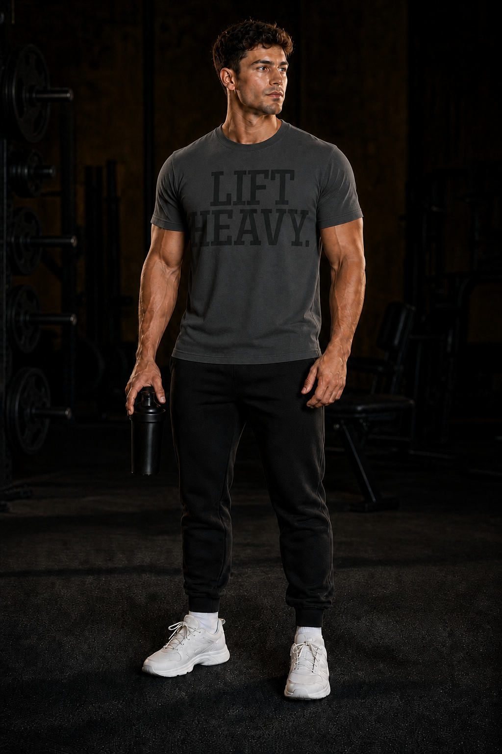 LIFT HEAVY (Black/Heathered Dark Grey)