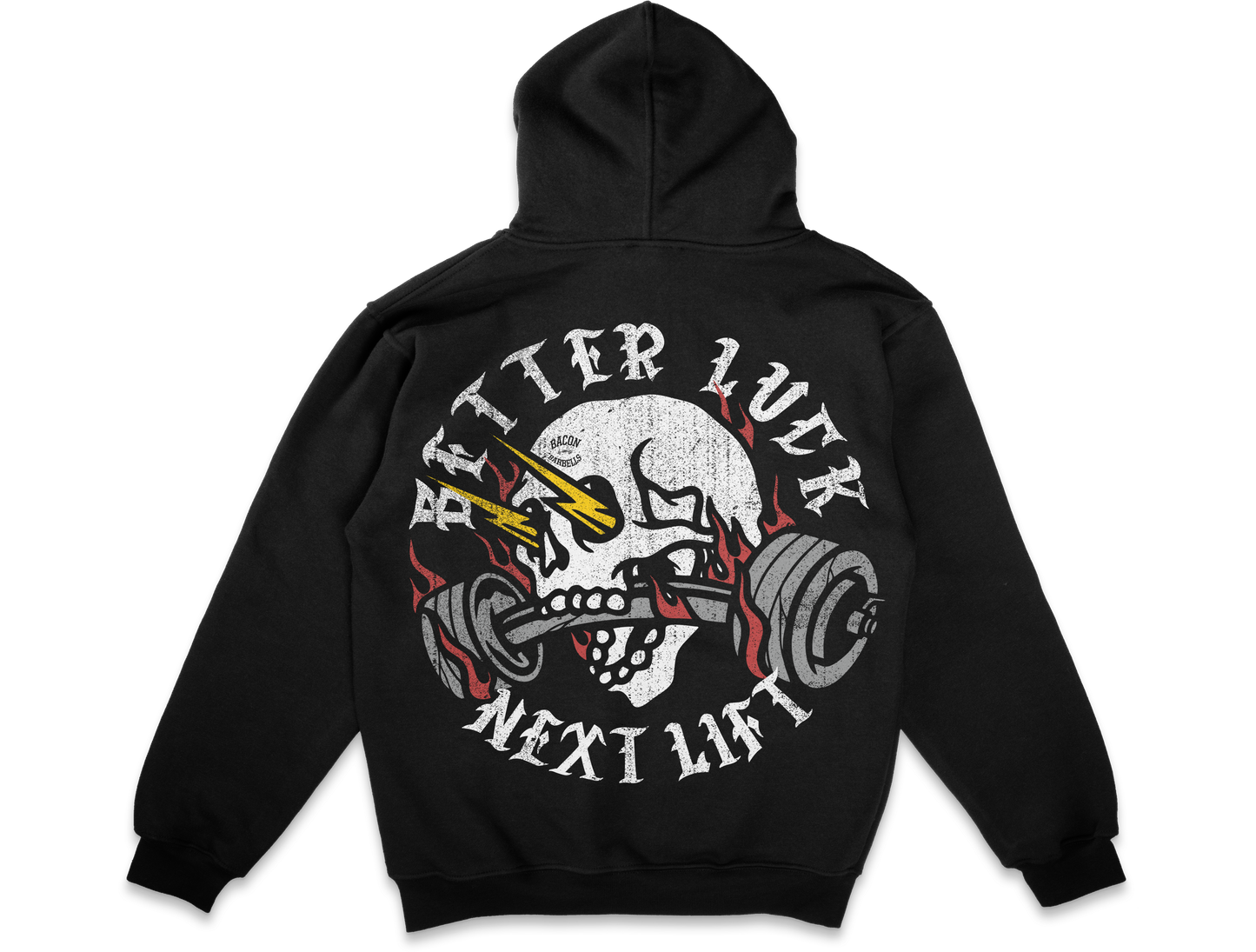 "BETTER LUCK NEXT LIFT" HEAVYWEIGHT HOODIE (Black/White/Red/Grey)