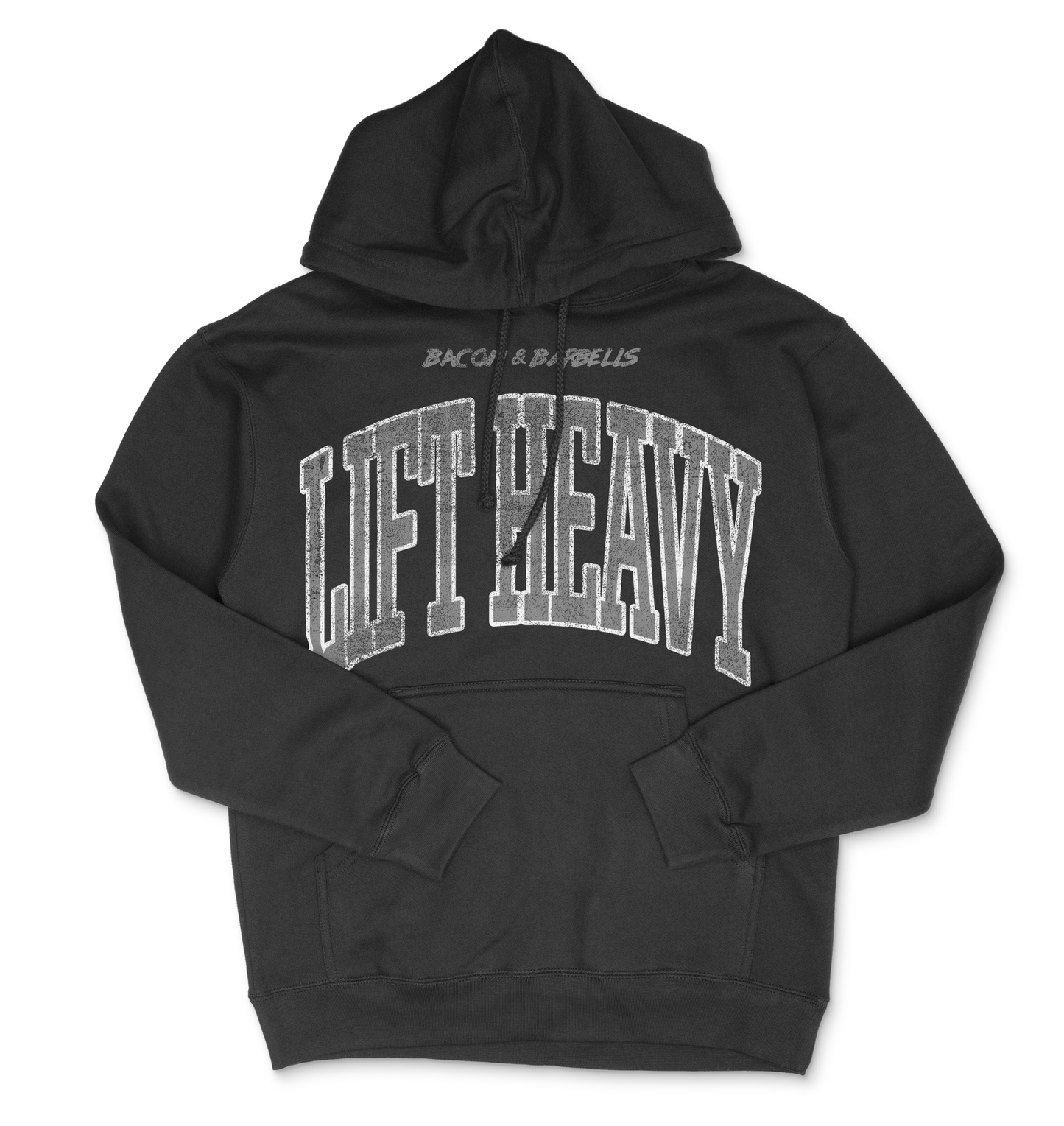 LIFT HEAVY COLLEGIATE HOODIE (Black/Grey/White)