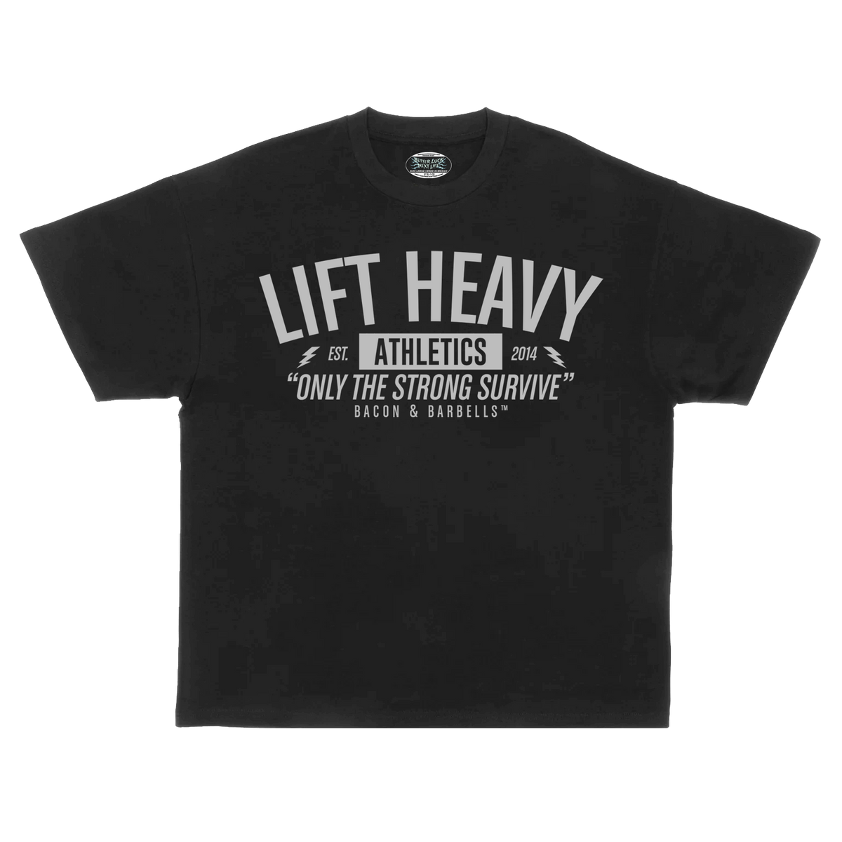 ONLY THE STRONG SURVIVE 3M REFLECTIVE HEAVYWEIGHT OVERSIZED TEE (Black/3M Reflective)