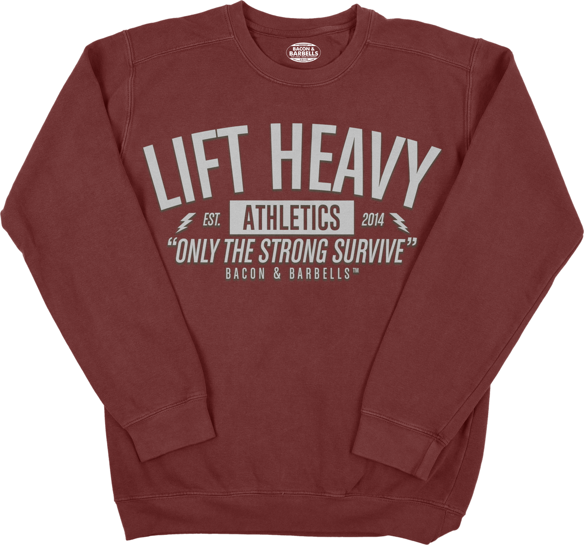 ONLY THE STRONG SURVIVE 3M REFLECTIVE CREWNECK (Maroon/3M Reflective)